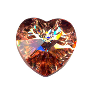Preciosa 10mm Crystal Pendant Heart Capri Gold