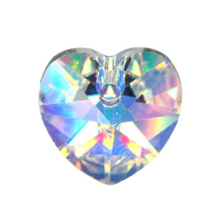 Preciosa 10mm Crystal Pendant Heart: Crystal AB