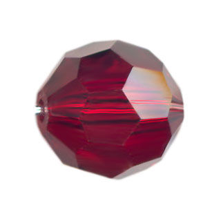 6mm Czech Crystal Round Facet Beads: Siam