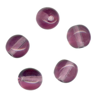 4mm Round Tiffany Glass Beads: Amethyst