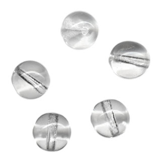 8mm Round Tiffany Glass Beads: Clear