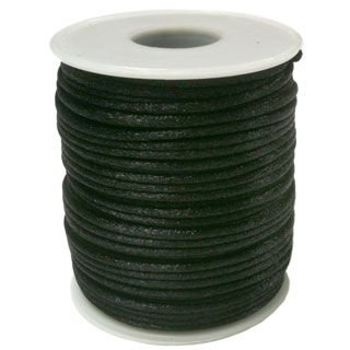 2mm Rattail Cord : Black x 50m