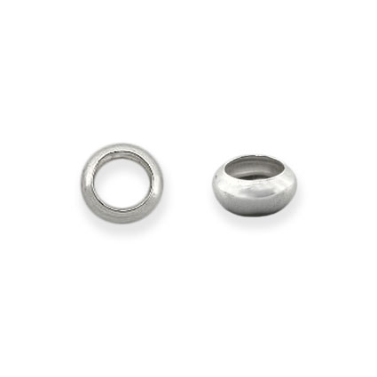 6mm Ring Bead (4mm Hole) Sterling Silver