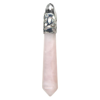 12x65mm Rose Quartz Pendulum Pendant SP