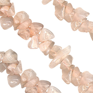 31-32'' Rose Quartz Chip Beads Necklace