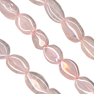 Rose Qtz. Oval Shape Loose String
