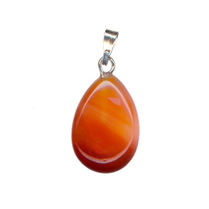 12x18mm Briolette Drop Pendant: Carnelian