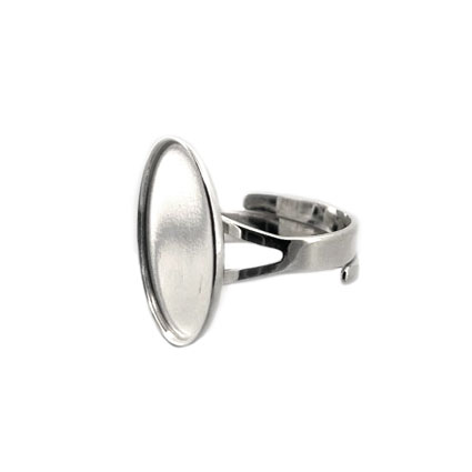 18x13mm Ring adjustable Sterling Silver
