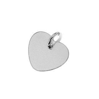 10mm Heart Tag (0.8mm thick) Sterling Silver