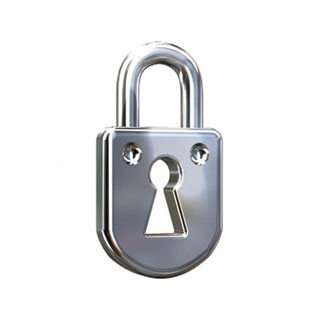 11mm Padlock Charm Sterling Silver