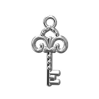 13mm Key Charm Sterling Silver px