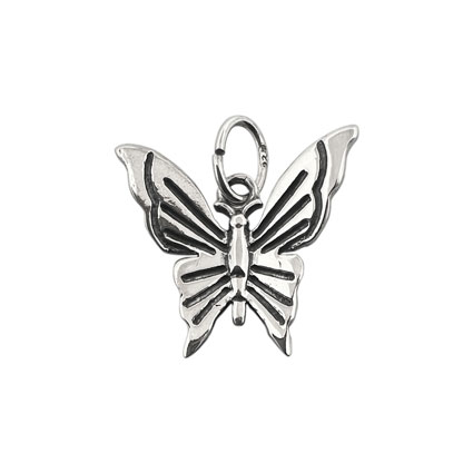14mm Butterfly Charm Sterling Silver
