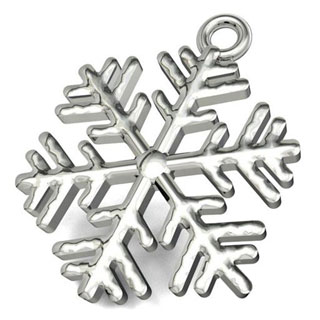 15mm Snowflake Charm Sterling Silver px