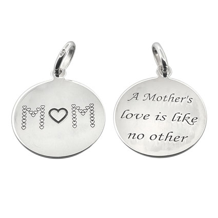 16mm A Mothers Love Sterling Silver Pendant