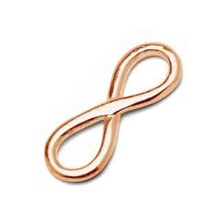 17.5x4mm Infinity Ring St Silver 24k Rose Gold Plated px