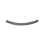 1.5x15mm Plain Curved Tube Bead Sterling Silver