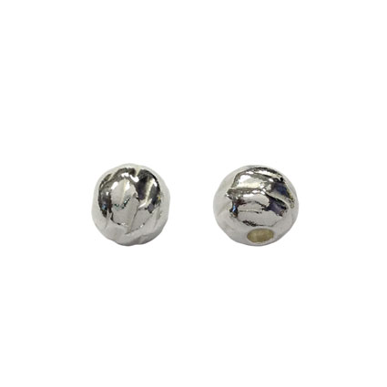 3mm Hammered Beads Sterling Silver