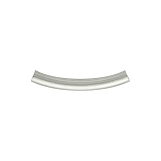 3.0x25mm Plain Curved Tube Sterling Silver