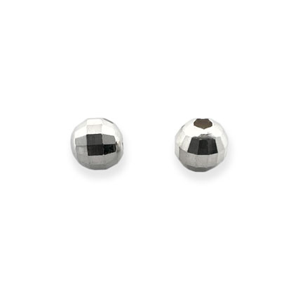 4mm Mirror Beads Sterling Silver