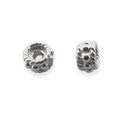 5mm Fancy Bead Sterling Silver
