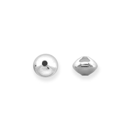 5mm Plain Rondelle Beads Sterling Silver