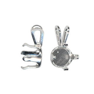 8mm Snap Tite Pendant (4prong) Sterling Silver
