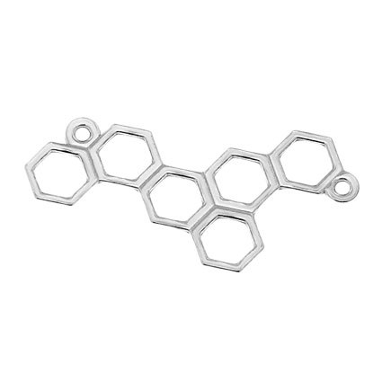 25x12mm Honeycomb Link Sterling Silver px