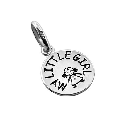 11mm My Little Girl Charm Sterling Silver