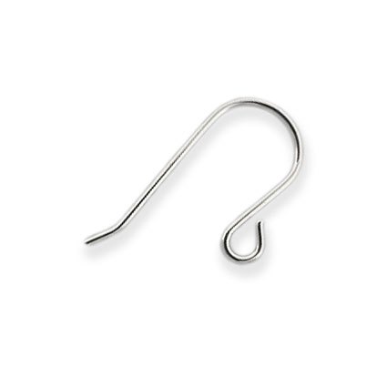Plain Fish Hook Earrings Sterling Silver