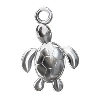 13mm Turtle Charm Sterling Silver