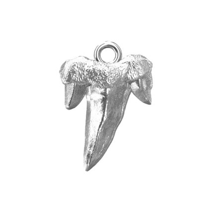 15mm Shark Tooth Charm Sterling Silver