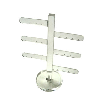 12 pair Acrylic Signpost Earring Stand Clear