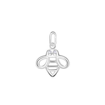 13mm CZ Bee Charm Sterling Silver