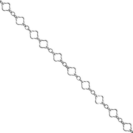 4.25mm Clover w/3 Oval Link Chain Sterling Silver