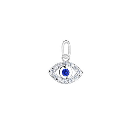 10mm CZ Eye Charm Sterling Silver