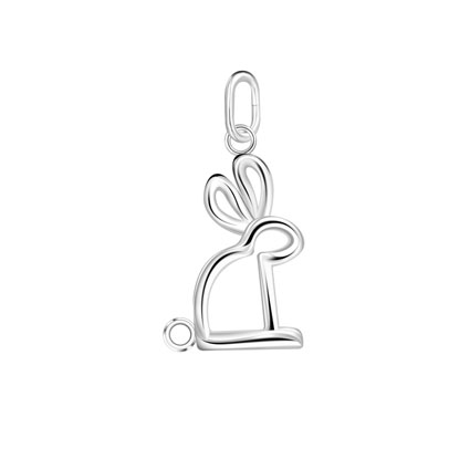 14mm Rabbit Charm Sterling Silver