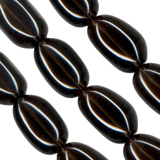 14X20mm Polished Baroque Beads Smokey Qtz(dark)