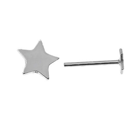 5mm Star Ear Studs Sterling Silver