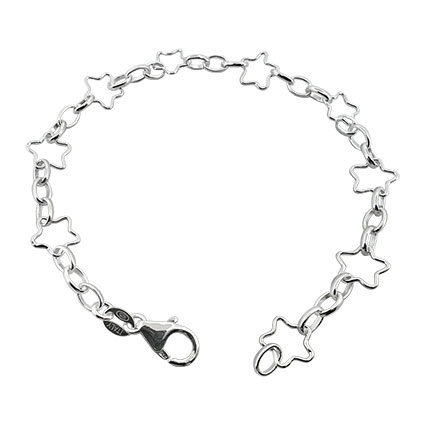 8mm Star w/3 Oval Link Bracelet 7.5