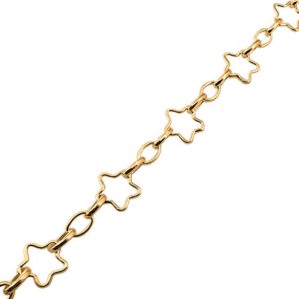 8mm Star w/3 Oval Link Chain Gold Filled by foot