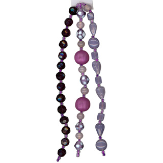 Sugar Plum 3str Bead Lead: Purple