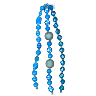 Sugar Plum 3str Bead Lead: Turquoise