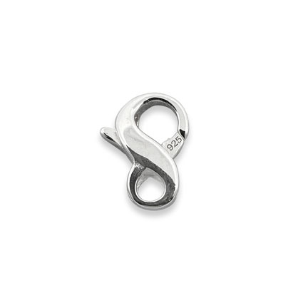 12mm Infinity Clasp Sterling Silver