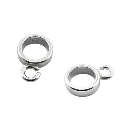 Bead Carrier w/5.8mm Hole Sterling Silver-NEW