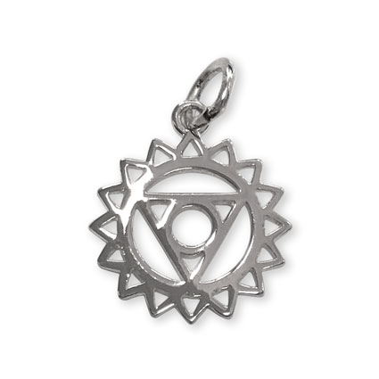 15mm Throat Chakra Pendant Sterling Silver