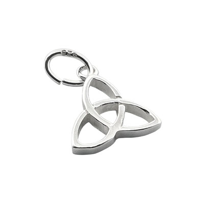 10mm Trefoil Knot Charm Sterling Silver