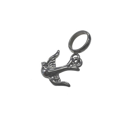 13mm Dove Charm w/6mm Slider SP