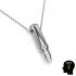 Sterling silver bullet charm with 2.5mm hole