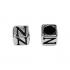 5mm Alphabet Cube Beads Sterling Silver Letter N - view 1