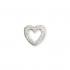 8mm Stardust Open Heart Bead Sterling Silver - view 1